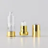 Empty 15ml 20ml 30ml spray perfume Bottles Plastic Vacuum Bottle for Cosmetics Packaging tube gold silver color