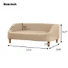 US STOCK 37 Grey Sofa Canapé pour animaux de compagnie Chat Dog Rectangle avec coussin mobile avec pied de style bois Home Decora14 A49