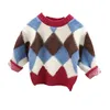 Girls Sweater Baby's Coat Outwear 2021 Blue Plus Velvet Thicken Warm Winter Autumn Knitting Top Cotton Children's Clothing Y1024