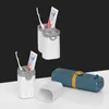 Parede montada multifunction plástico de viagem de dentes escova de dentes estojo de armazenamento e suporte para acampar banheiro 211222