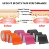 18 couleurs 6 rouleaux coton imperméable élastique kinésiologie bande ensemble adhésif bandage genou coude protecteur pour fitness tennis course Q0913