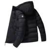 Fashion Winter Jacket Men Hoodied Parka Warm Windproof Coat Male Thicken Zipper Jackets s Solid Down Coats M-4Xl 211214