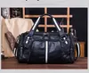 Design męska skórzana torba podróżna, przenośna torebka na ramię o dużej pojemności, torba bagażowa