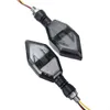 Motorcycle Arrow LED Turn Signal Lights Indicators Lamp For Harley/Suzuki - Yellow+White