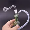 Wholesale Gourd Vase Colorful Mini 10mm female glass oil rig bong water pipe with silicone straw hose and male bowl