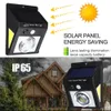 37 COB LED Luz solar PIR Sensor de movimiento Seguridad Jardín al aire libre Lámpara de pared