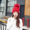 Fashion Pompoms Winter Hats For Women Solid Pink Knitted Girls Ball Caps Casual Black Beanies Warm Hat Gorrses Beanie/Skull Eger22