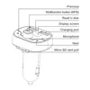 T24 CARICABATTERIE DA AUTO Trasmettitore FM Bluetooth Wireless 2 USB 5V 3.1A Kit vivavoce veloce Lettore LCD Mp3