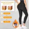 Kvinnors Shapers Bastu Leggings för Kvinnor Svettbyxor Högt midja Kompression Shaperwear Slimming Thermo Workout Trainer Capris Body Shaper