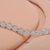 Coréia estilo na moda mulher branca cor de ouro forma forma braceletes de cristal Acessórios de charme para engajamento gls0483 link, cadeia