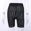 Ankunft Frauen Sexy Durchsichtig Mesh Schwarz Stripped Cover-Ups Legging Shorts Mini Hosen Weibliche Sommer Party Club Cover Up sarongs