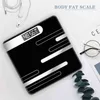 Smart Body Fat Scale Bathroom Digital Weight Scales Glass Smart Electronic Scales LED Display Floor Weighing For Fitness Health H1238q