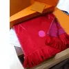 Clássico Jacquard Cashmere Corda Cachecol Moda Homens Mulheres Luxo Marcas Borla Design Lenço de Lã Grosso