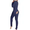 Women's Jumpsuits & Rompers Jumpsuit Lingerie Button-down Functional Buttoned Flap Adults Long Sleeve Home Suit Pajamas For Women Sleepwear