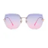 그라디언트 렌즈 골드 프레임 UV400 여성 패션 선글라스는 상자와 함께 제공됩니다.