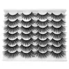 Dikke natuurlijke krullende 14 paren nerts nep wimpers set zachte levendige herbruikbare handgemaakte multilayer 3D false washes extensies make-up accessoire voor ogen 15 modellen DHL