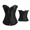 NXY Sexy Set Dropshipping Corset Top Sexig Lace Plus Storlek Erotisk Zip Blommor Bustier Corset Overbust Underkläder Brocade Victorian Fashion 1203