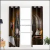 Curtain & Drapes Home Deco El Supplies Garden Wine Glass Fruit Barrel Living Room Bedroom Large Window Curtains Balcony Outdoor Gazebo Hangi