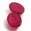 12*16mm 5 pièces/un lot de haute qualité rouge gemme ovale Flatback Cabochon rubis corindon pour bijoux H1015