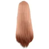 Anime Chainsaw Man Makima Cosplay Wig Long Orange Devil's Horn Hairpins Heat-resistant Fiber Hair Free Cap Party Props Y0913