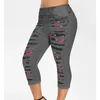 Leggings Femmes Femmes Stretch Imprimé Pantalon à sept points 2022 Jeans pour femme culotte d'été taille haute ajustement parfait jeggings