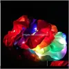 Led Luminous Hair Bands Scrunchies Women Girls Headwear Hair Rope Simple Wrist Rubber Band Accessories Vrzqp B54Hp