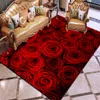 Rose flower soggiorno camera da letto tappeto tappeto antiscivolo tappeto rosso tappeto tappetini tappeti di tappeti di gomma arredamento tappetini da pavimento rettangolo tappetino da pavimento tappetino da pavimento
