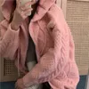 Dicke warme verdrehte gestrickte Kapuzenpullover-Mantel-Frauen-lange Hülsen-lose Art und Weise beiläufige weibliche Strickjacke-Frühling 210513