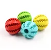 Funny Toy Teeth Cleaning Ball Food Dispenser Pets Natural Rubber Dental Chewing toys For Pet Health Care SN5279