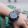 Shiyunme Top Luxury Watches男性の軍事陸軍メンズウォッチ防水スポーツ腕時計デュアルディスプレイウォッチオスロジオマスコリノG1022