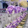 Dekorativa Blommor Kransar Gypsophila Rose Artificial Flower Arrangement Table Centerpieces Ball Wedding Arch Backdrop Decor Row Party Lay