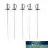 5 pcs Forks de aço inoxidável Forma de espada Salada de salada de sobremesa Formas de festa para hotel bar Bar de fábrica Preço de fábrica Qualidade Qualidade Última estilo original