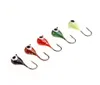 5 Teile/los Winter Eis Fischerei Locken 19mm 2,1g Ausgesetzt Mini kopf Haken Jigs Köder Angeln Haken Künstliche Köder angelgerät Pesca