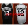 #12 God Shammgod Providence Black White Basketball Jersey Stitched Custom Any Number Name Ncaa XS-6XL