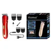 2021 DHL Free KEMEI KM-1409 Hair Clipper Electric Razor Men Carbon Steel Head Shaver Hair Trimmer Rechargeable Trimer Electric Beard