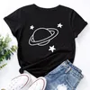 Women's T Shirts Women's T-Shirt Graphic For Women Cotton Short Sleeve Tee Female Shirt Tops Summer Clothes Tees Woman T-Shirts Planet