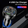 4 porty Multi USB Car Charger 48W Quick 7A Mini Szybkie ładowanie QC3.0 Phone Adapter