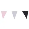 Party Decoration Glitter Bunting Paper Banner Mini Gold Sliver Pink Flag Garland DIY For Home Event Wedding Decor Supplies