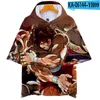 Erkek Hoodies Tişörtü BAKI 3D Hoodie Erkekler / Kadınlar Baskı Eğlence Kısa Kollu Kazak Erkek / Bayanlar Harajuku Streetwear