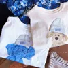 Sonbahar Çocuk Giyim Bebek Uzun Kollu T Gömlek Tops Erkek Karikatür Baskı Kazak Pamuk Kızlar Gevşek Kazak 12M-7T 211110