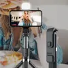 Q02S Wireless Selfie Monopods Tripod Universal Foldble Triangle Bracket med Fill Light for Smartphones Live Broadcast5109255