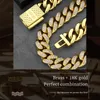 Link Chain Romanberger 12mm Iced Out Zircon Cuban Armband Halsband Herr Hip Hop -halsband smycken Fashion Design Kent22