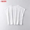 Tangada Vrouwen Bloemen Print Katoen T-shirt Korte Mouw O Neck Tees Dames Casual Tee Shirt Street Wear Top AI83 210609