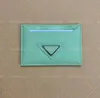 Classic Men Women Credit Card Holder Fashion Leather Mini Small Slim Bank -portemonnee zonder doos en Dust Bag306X