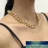 وضع Kalung Besar Untuk Wanita Memutar Warna Perak Emas مكتنزة Tebal Kunci Choker Rantai Kalung Perhiasan Pesta