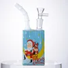 Рождественский стиль стеклянные бонги напивки бутылки кальян Xmas Water Bong Mini маленькие буровые установки 14,5 мм сустава водопроводные трубы WP21103