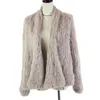 giacca di pelliccia di coniglio lavorata a maglia giacca di pelliccia di moda popuplar cappotto di pelliccia invernale per le donne * harppihop 210927