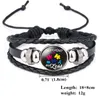 Braccialetti con ciondoli AUTISMO MOM Braccialetto di consapevolezza per bambini Gioielli fatti a mano in pelle lavorata a maglia Puzzle Boy Girl Wristband Kent22