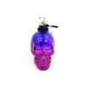 Narghilè teschio mini bong bong in vetro con tappo in silicone olio dab rig tubi dell'acqua colorato gorgogliatore fumante