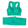 Ensemble de yoga 2 pièces pour femmes, survêtement d'entraînement, costume de gymnastique, vêtements fitnyoga, soutien-gorge de sport push-up + leggings de couture, X0629